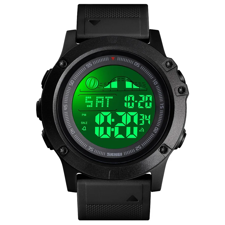 Black SKMEI, мужские спортивные часы, модные, повседневные, светодиодный, цифровые, для улицы, водонепроницаемые, мужские, обратного отсчета, двойное время, наручные часы, Relogio Masculino - Цвет: Black