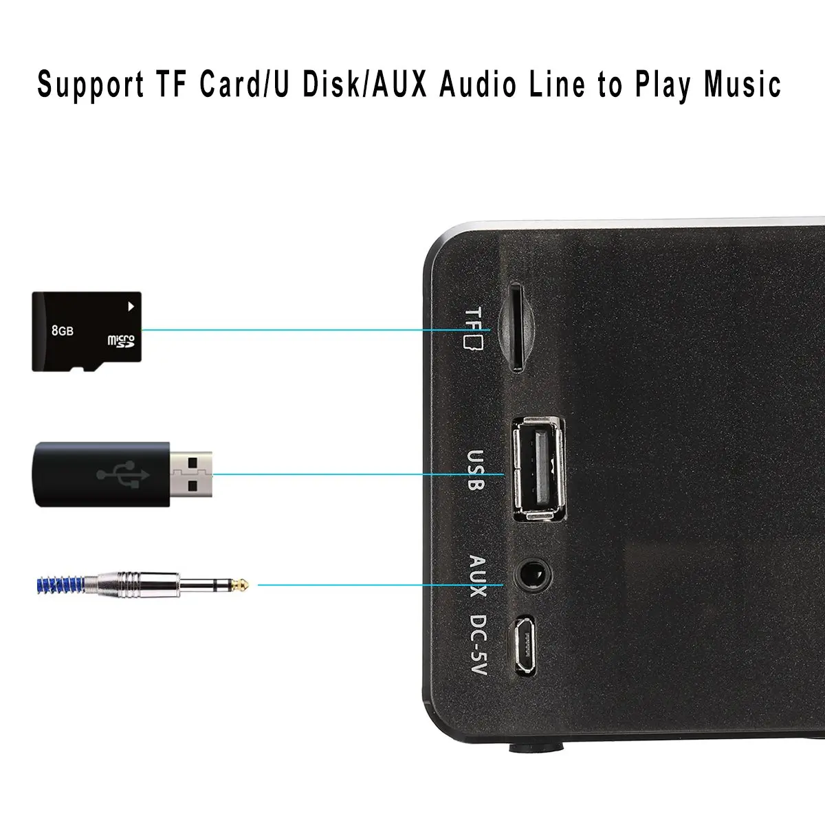 LEADSTAR bluetooth динамик портативный беспроводной стерео будильник для Iphone Huawei TF FM