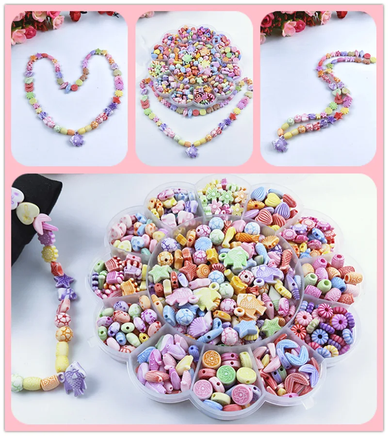 450 шт. акриловые бусины ручной работы детская игрушка головоломка креативный