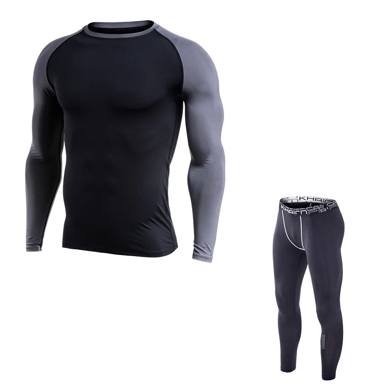 Набор для бега мужская спортивная одежда бархатные колготки занятий фитнесом