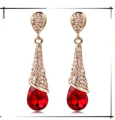 Love Heart Oxblood Red Garnet Limited 925 Серебряный Модный Ювелирный Висячие серьги-капли S5156