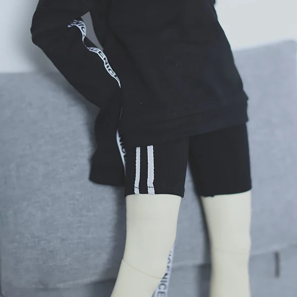 BJD кукольные шорты черный белый холодный для маленького мальчика в коротком стиле декорированный двумя полосами Шорты для 1/3 1/4 BJD SD MSD SD17 Unce аксессуары для куклы