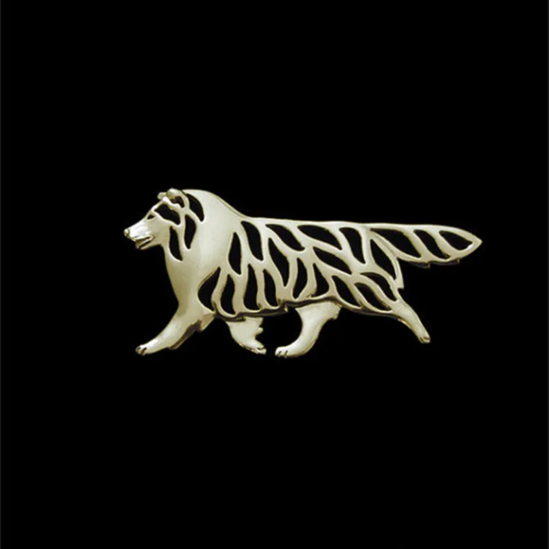 Модные персонализированные серебряные броши с изображением шэтландской овчины