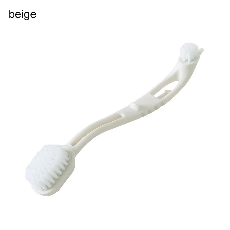 beige Двухконцевая щетка для чистки обуви Чистка белой обуви очиститель кроссовок набор многофункциональная щетка для чистки ванной кухонный инструмент - Цвет: beige