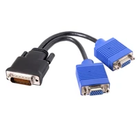 10cm dms 59pin male to dual 15pin vga rgb female splitter extension cable for pc graphics card
