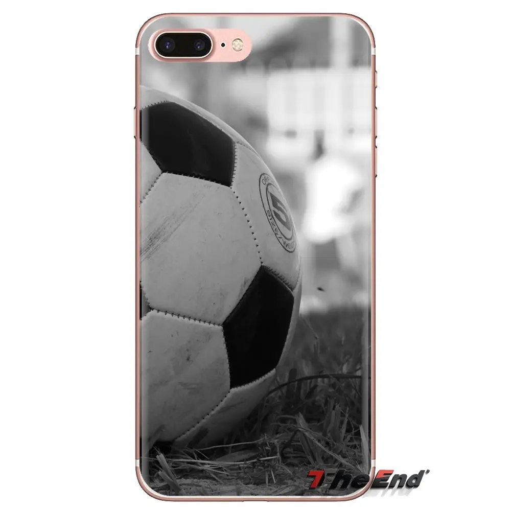 Футбольный мяч дизайн для iPod Touch Apple iPhone 4 4S 5 5S SE 5C 6 6S 7 8 X XR XS Plus MAX прозрачный мягкий