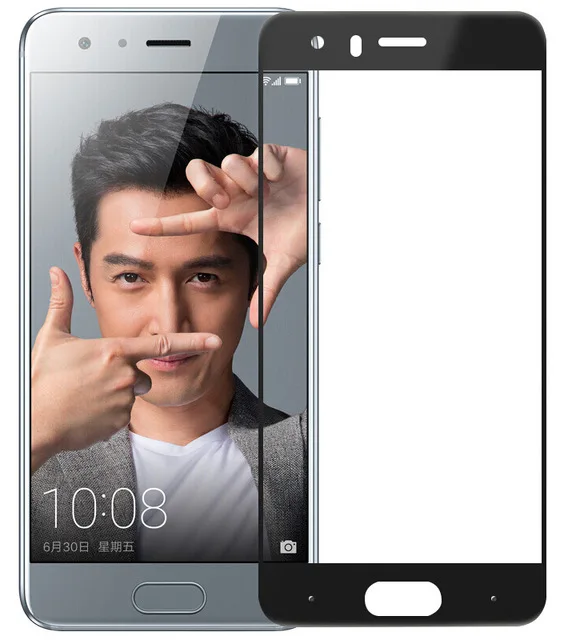 Black Honor 9 lite чехол Защитное стекло на honor 9 светильник для huawei honor 9 lite honer Защитная закаленная стеклянная пленка полное покрытие hono9 life - Цвет: Black