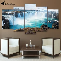 modular pictures waterfall 5 piece poster wall art modular paintings for kitchen wall pictures living room canvas painting