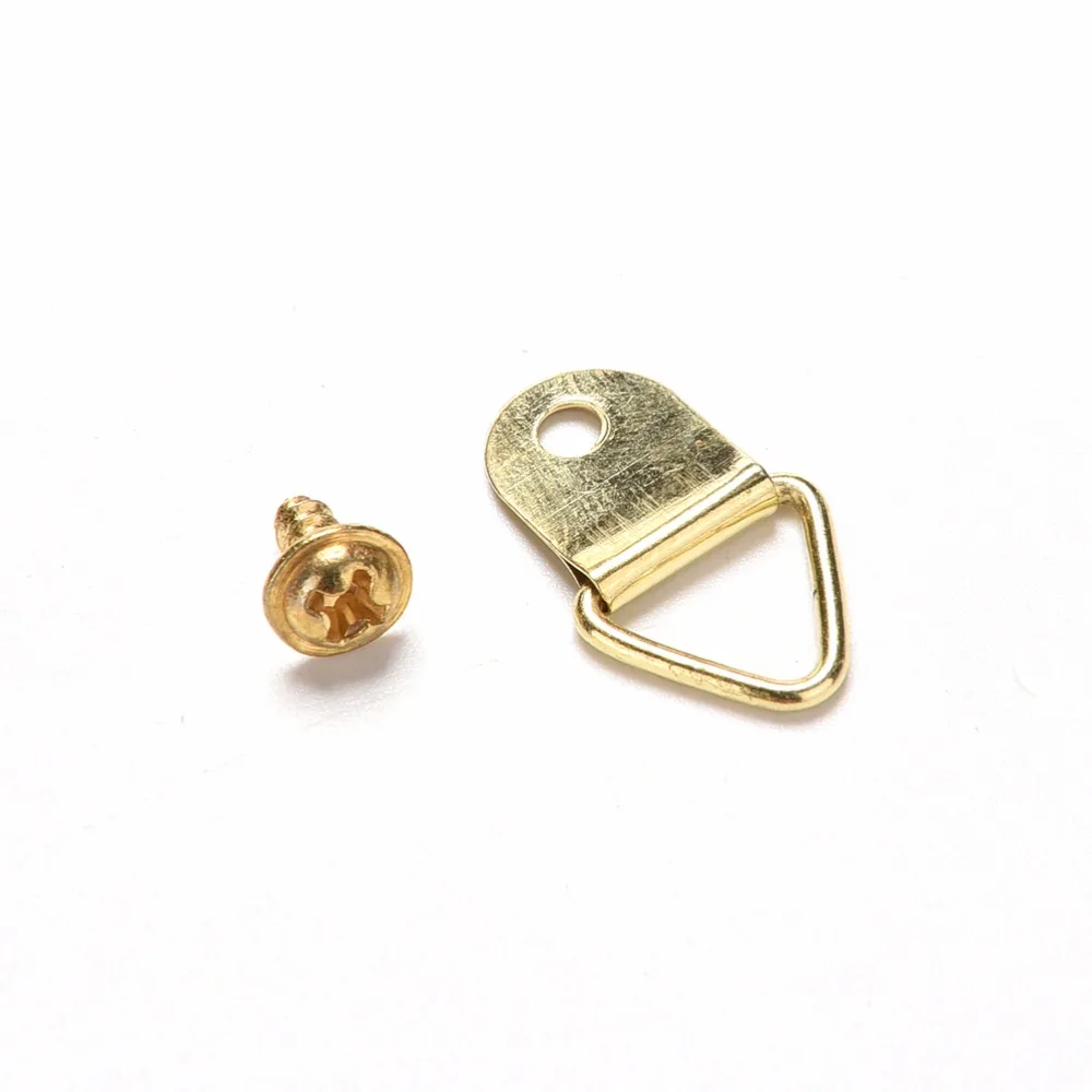 Золотистые треугольные D образные Висячие Крючки для картины маслом зеркальные