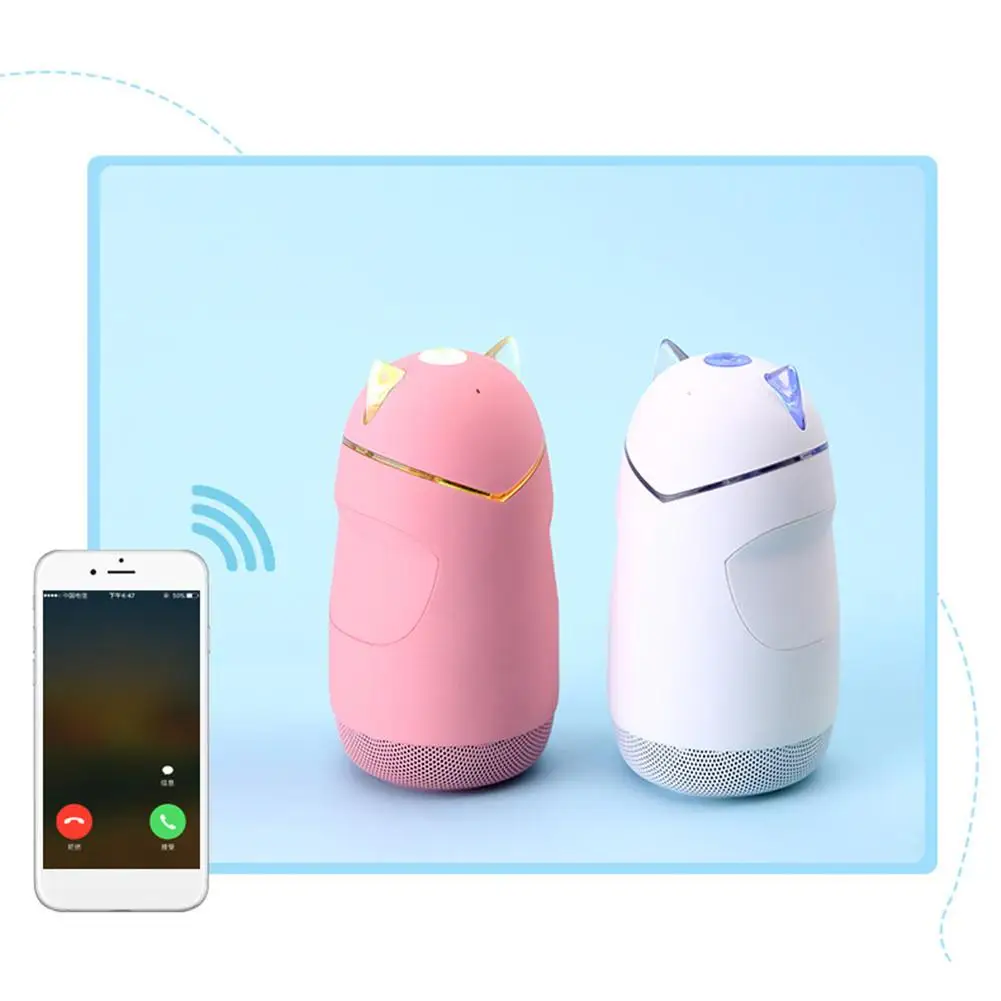 Новый Кот bluetooth колонка в подарок с светодиодный атмосферный свет сабвуфер