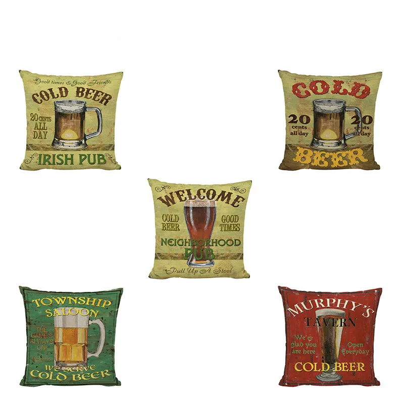 Индивидуальная чашка пива комбинированная подушка крышка цветные буквы бейсбол