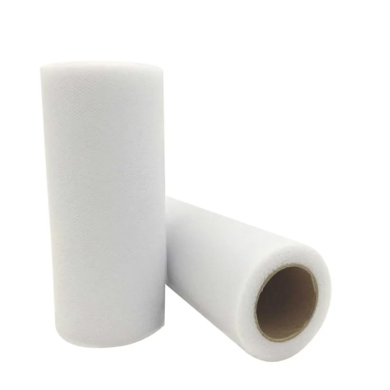 C01 White Рулон тюля 15 см X 22 м, рулон из жесткой пряжи и органзы в сетку, рулон «катушка» для свадьбы, дня рождения, вечеринки, для детей, украшения для душа, вечерние принадлежности, 7z - Цвет: C01 White