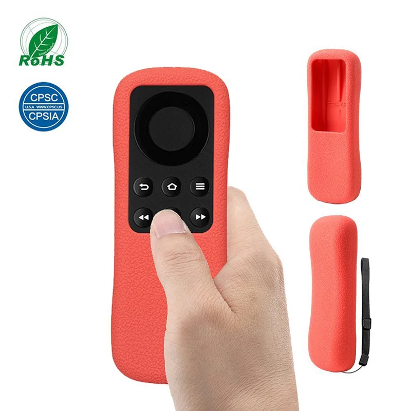 red only case Чехлы для Amazon Fire tv Stick пульты дистанционного управления Чехлы SIKAI противоударный силиконовый защитный Противоскользящий моющийся легкий - Цвет: red only case