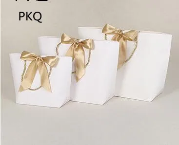 10 шт. розовый/синий Свадебные упаковка подарочные пакеты коробка с лентой