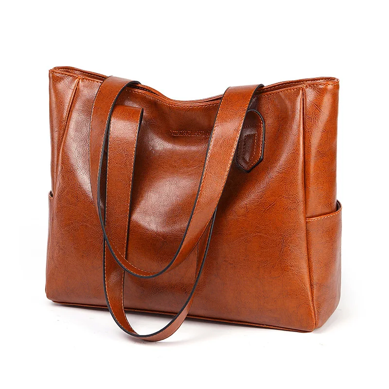 Брендовая Повседневная Дамская сумочка высокого качества сумки из вощеной кожи