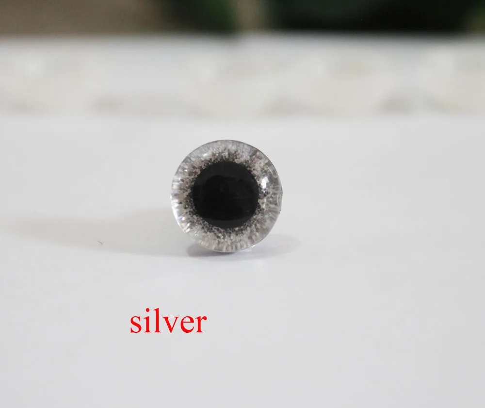 silver color 40 шт./лот 14 мм/16 мм/20 мм/24 мм 3D Прозрачные блестящие игрушечные глаза+ блестящая ткань+ шайба для плюшевая игрушка "сделай сам" Кукла-18 цветов на выбор-N18 - Цвет: silver color
