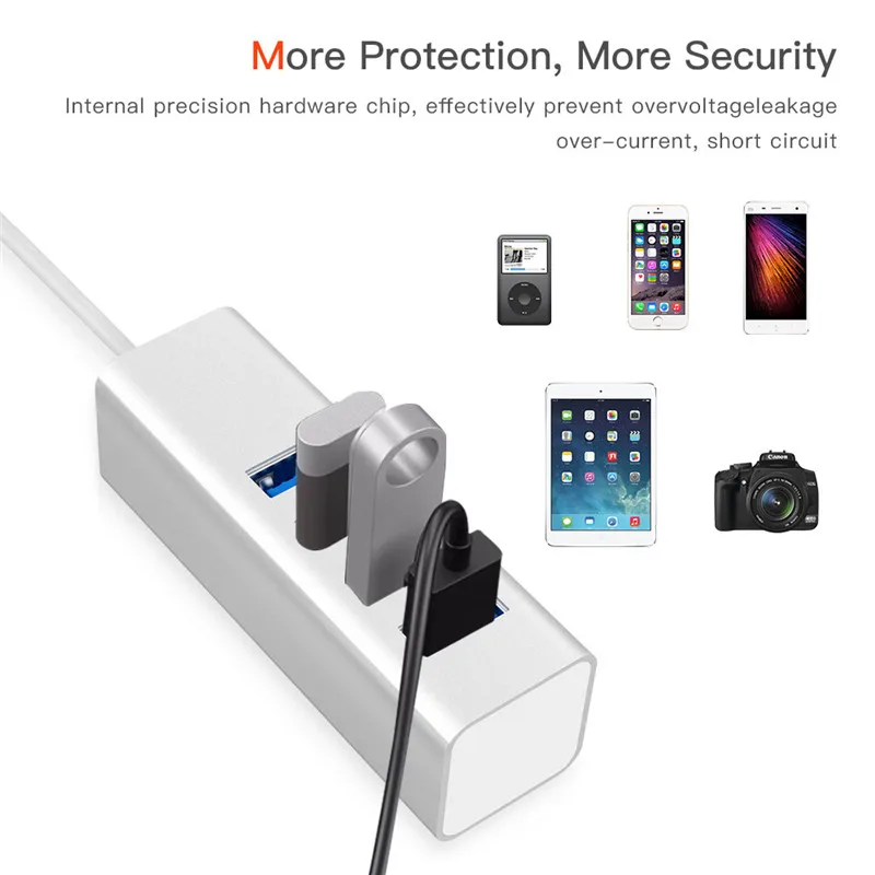 Высокая Скорость USB 3,0 HUB Mini 4 Порты usb-разветвитель кабеля для настольных компьютеров Тетрадь ноутбук USB3.0 удлинитель для головок