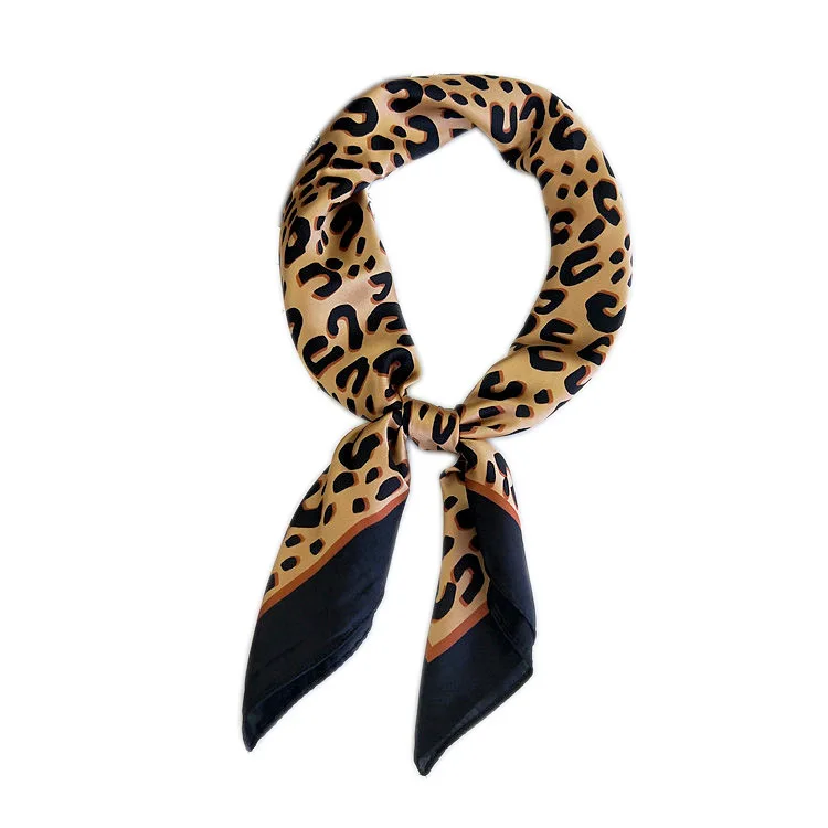 

YOUHAN 2020 Luxury Brand Women Scarf 70*70cm Leopard Grain Square Lady Scraves Head Hijab Scarf