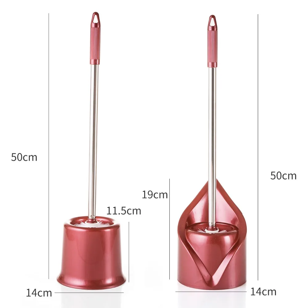 

Toilet Brush Base for Home Hotel Bathroom Stainless Steel Long Handle Wash Cleaning Brush Set Supplies Brush Durable Non-Slip