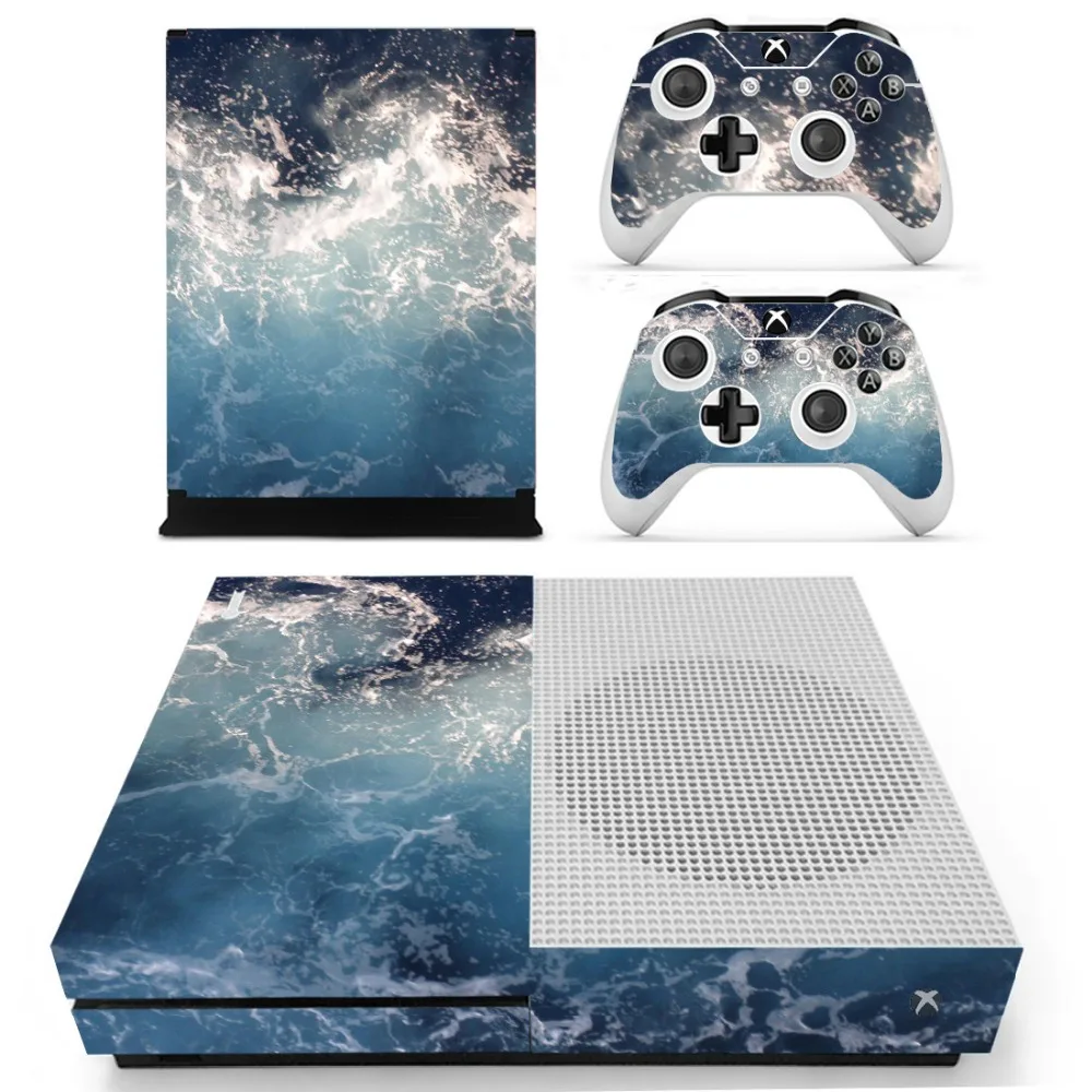 Наклейки в полоску Vinly Skin для XBOX One S консоли с двумя беспроводными контроллерами |
