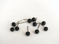 200pcs 4mm type black button eyes ball with pin doll bear toy making tool accessories