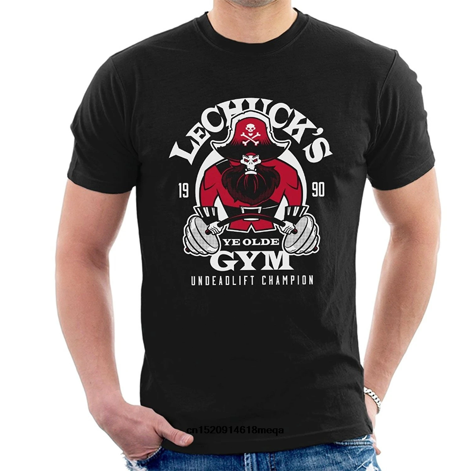 Возьмите футболка monkey Island lechucks тренажерный зал Черный Прохладный Для мужчин |
