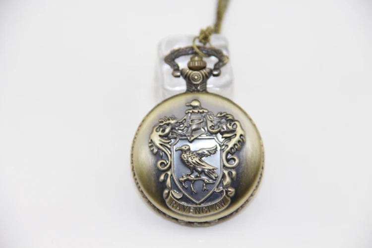 Модные ювелирные изделия винтажный Шарм Поттер Ravenclaw кварцевые карманные часы ожерелье для мужчин женщин детей подарок