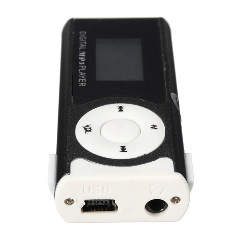 AAAE Top Mini USB Clip LCD MP3 Music Player With LED Light Support 16GB Micro SD TF Card(Blue/Rose red/Silver/Black/Green) | Электроника