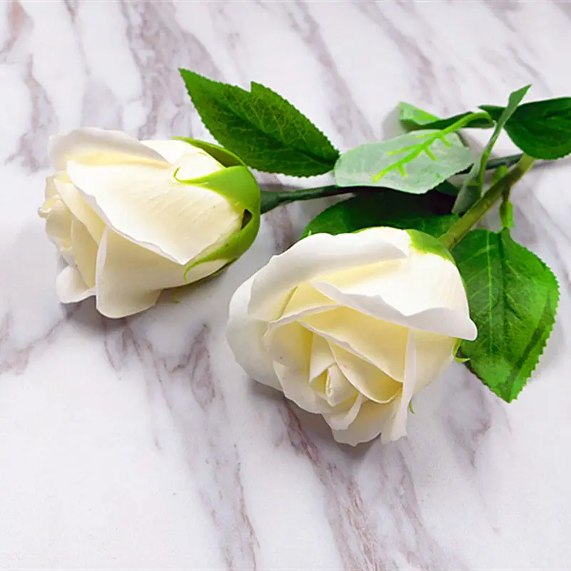 milk white 5 шт.(4 см/один) Искусственный цветок розы голова мыло цветок Свадебный дом День Святого Валентина украшения DIY ручной работы цветок подарочная коробка - Цвет: milk white