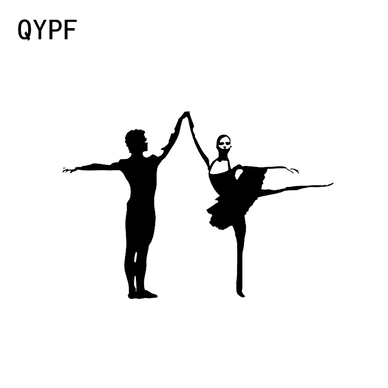 

QYPF 14.5*10 Fashion Dancers People Decor Car Modelling Sticker Personalized Silhouette Vinyl C16-2148