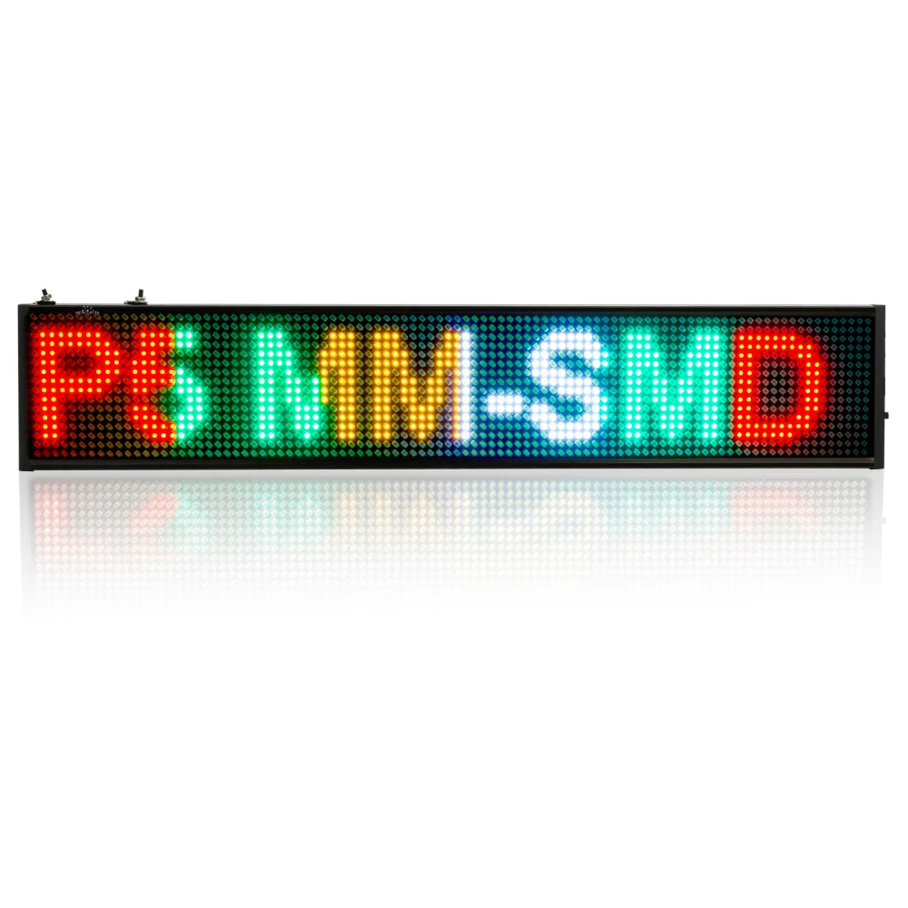P5 SMD shop Led Sign Programmable Scrolling Time countdow LED Display Board 4 color Message,16 pixels each color