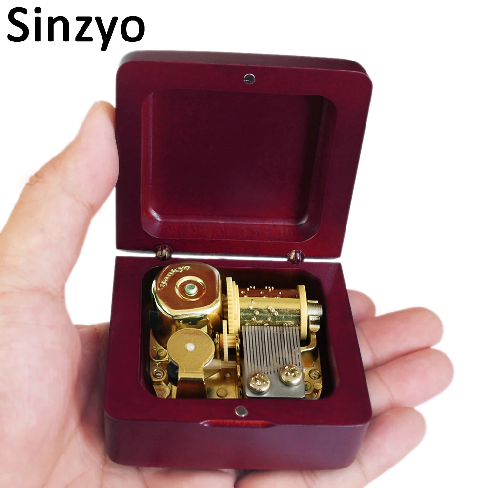 Деревянная музыкальная шкатулка Sinzyo с изображением замка в небе ручной работы