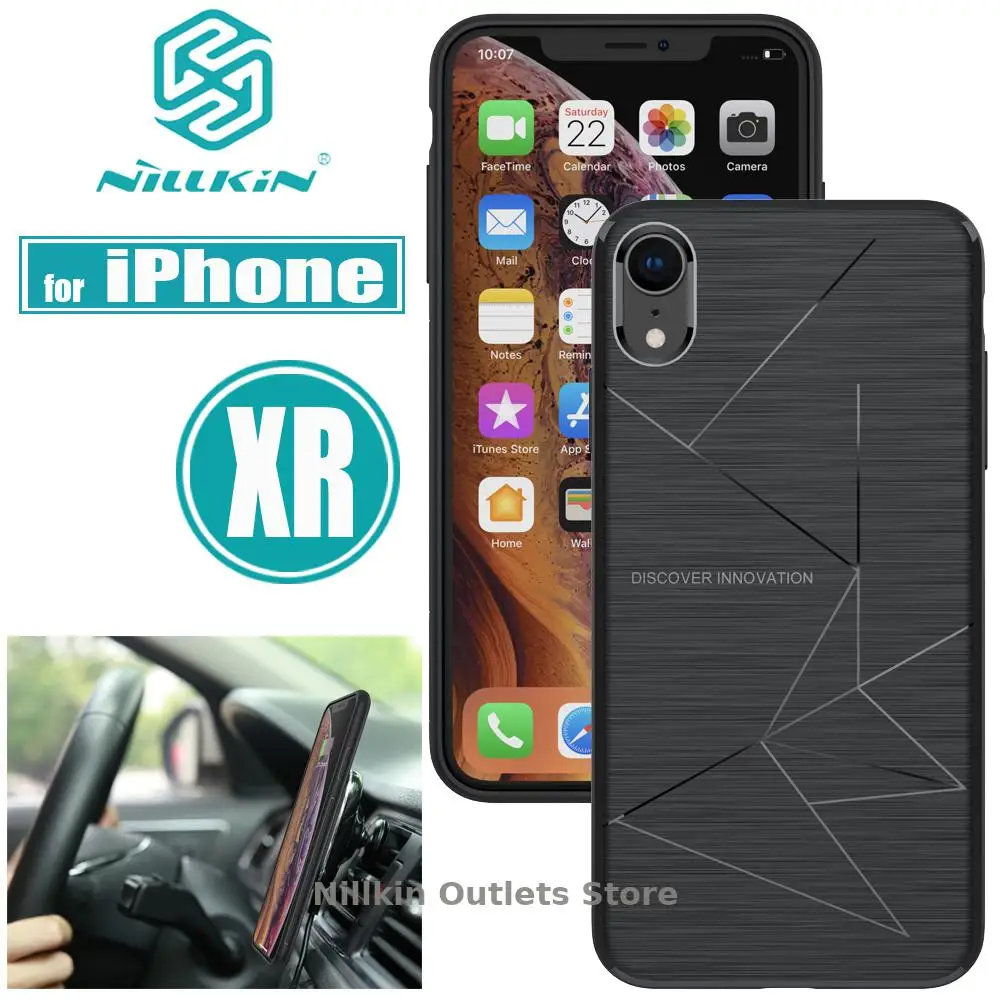 Nilkin для iPhone XR чехол-накладка Nillkin Magic Магнитный держатель Мягкий Силиконовый ТПУ беспроводной чехол для телефона для Apple iPhone XR