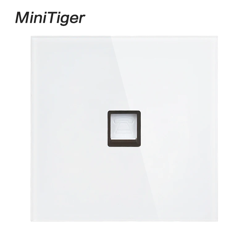 Белая Роскошная рамка Minitiger из хрустального закаленного стекла Телефонная