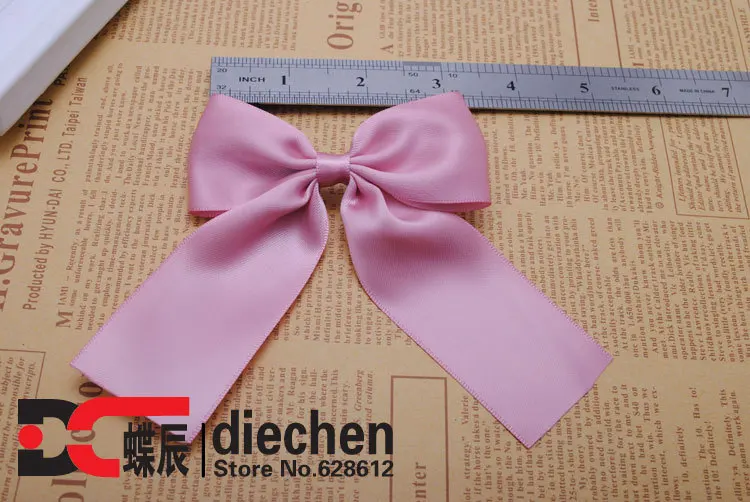 2 шт. Классические однотонные шелковые атласные ленты в Корейском стиле банты