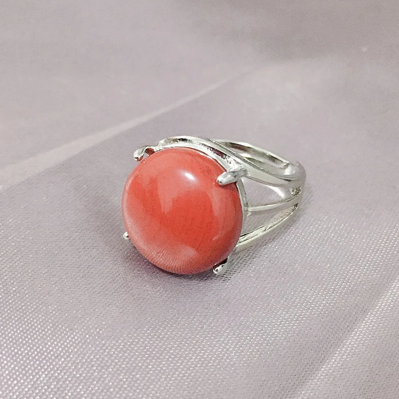Серебряное простое полное кольцо для женщин натуральный камень повседневные кольца на палец настоящие аметисты опал, кварц вечерние Обручальные кольца ювелирные изделия