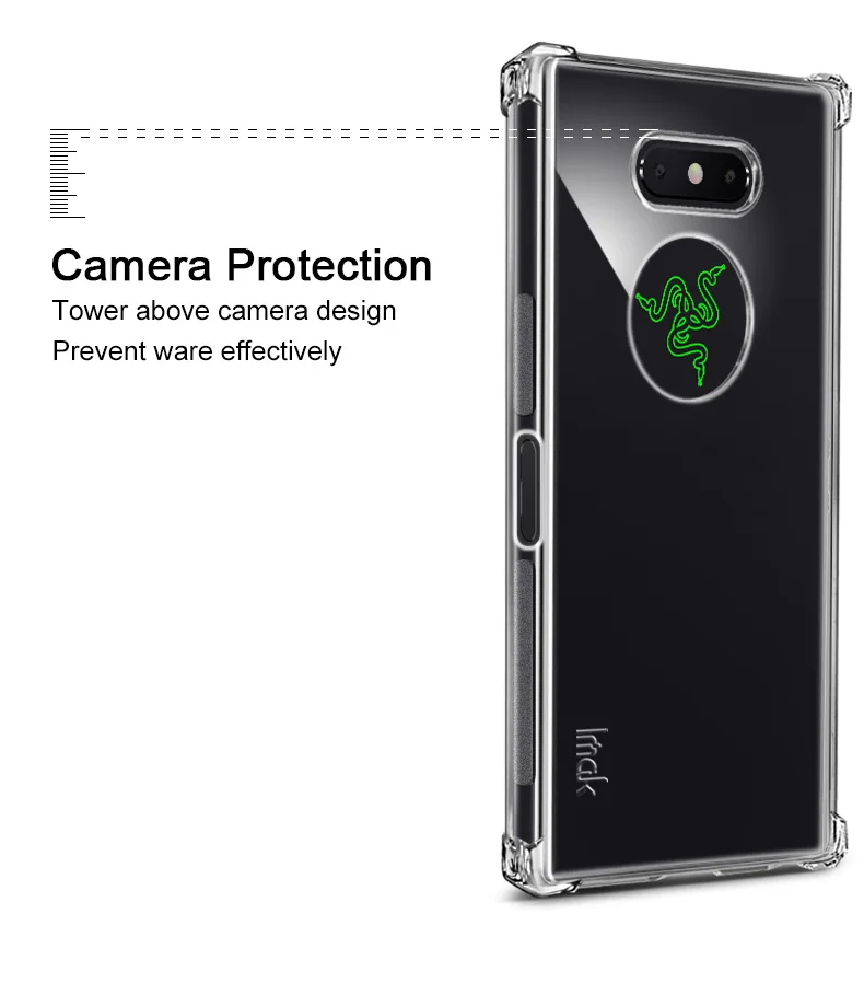 Для razer телефон 2 Чехол IMAK облегающий чехол для razer телефон 2 против падения защита, подушка безопасности для razer телефон 2 Мягкий ТПУ чехол