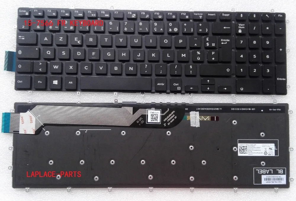 Новая Подлинная Французская клавиатура для Dell Inspiron 15 Gaming - 7566 / 7567 7577 Новый |