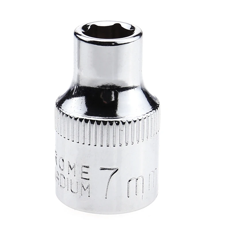 6mm-24mm Series Hexagonal Standard 3/8 Inch Short Sleeve Standard Hexagonal Socket Chrome Vanadium Steel Head Hex Socket Tool