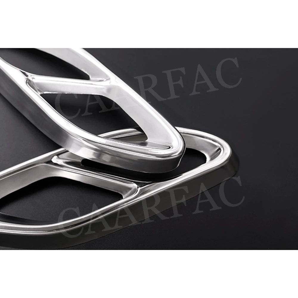 2 шт. автомобиль Нержавеющая сталь задний глушитель выхлопной трубы автомобиля