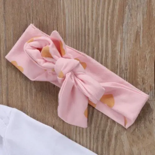 Комплект одежды для новорожденных девочек хлопковый длинный комбинезон и штаны