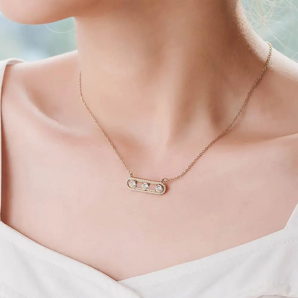 Кристалл круглое короткое ожерелье кулон женский золотой ключицы цепь кристалл