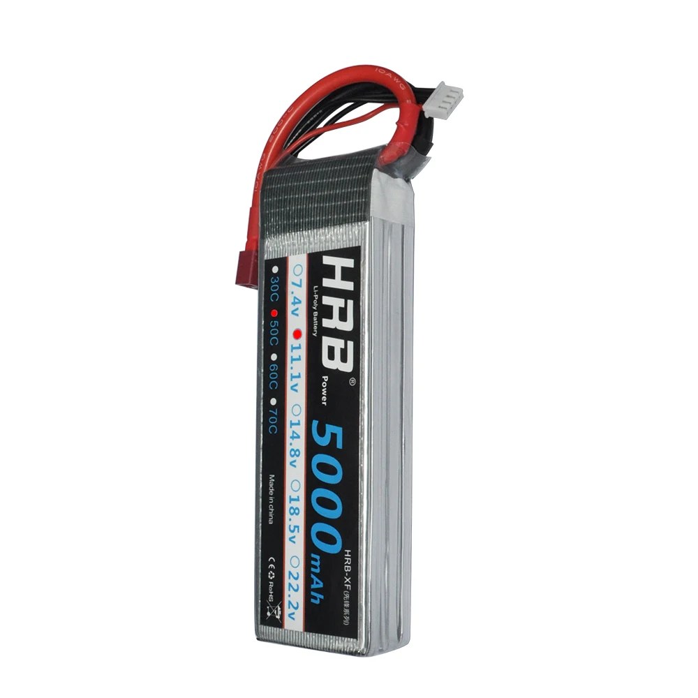Аккумулятор hrb lipo 3S 11,1 V 5000mAh 50C XT60 T Deans EC5 XT90 TRX Bateria RC части для HSP самолета гусеничных гоночных автомобилей 1/10 лодки