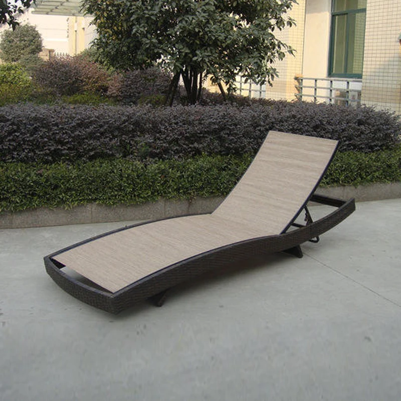 

Poolside Rattan Sun Lounger With Powder Coated Aluminium Frame transport by sea