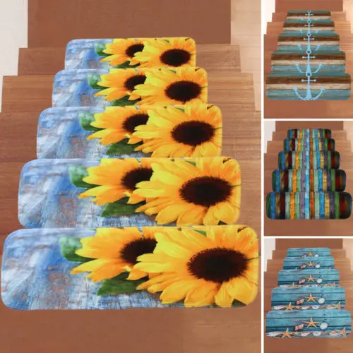 DIY 5 шт. 3D самоклеящаяся наклейка для лестницы подступень пол домашний