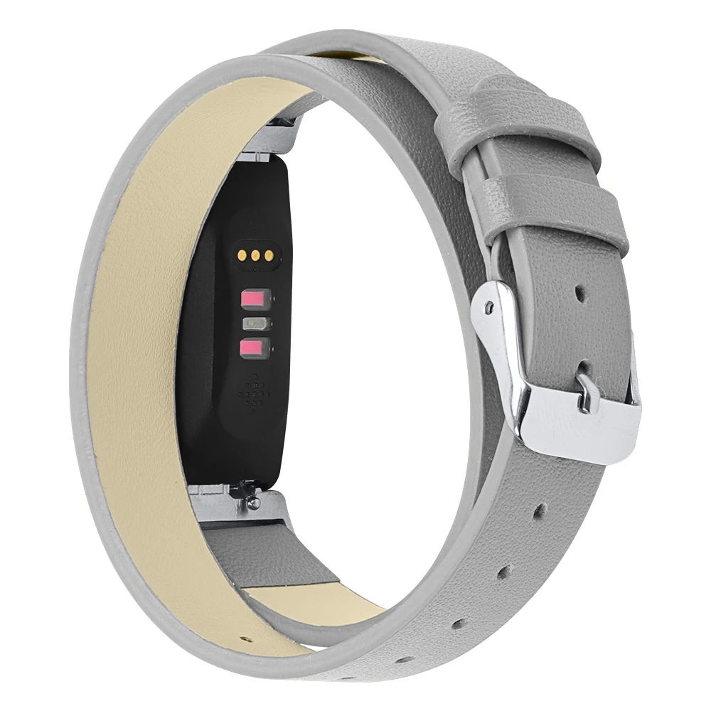 Hero Iand Оригинальные кожаные Наручные Браслеты Для Fitbit Inspire/Inspire Hr полосы двойной обёртки Кожаный Браслет для Fitbit Inspire ремешок