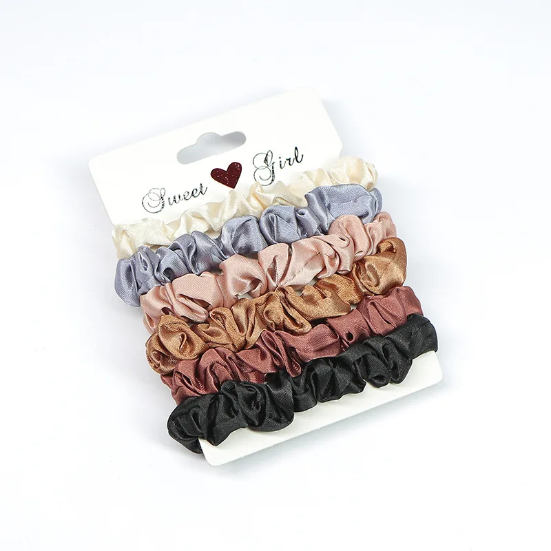 coffee headband 6 шт./партия, женские резинки для волос, Прочные эластичные резинки для волос для девочек, конский хвост, держатель для спортзала, спортивные резинки для волос, резинки для волос - Цвет: coffee headband