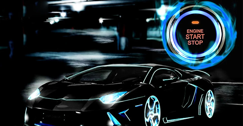 Кнопка запуска двигателя 12 в пост. Тока кнопка остановки для безключевого