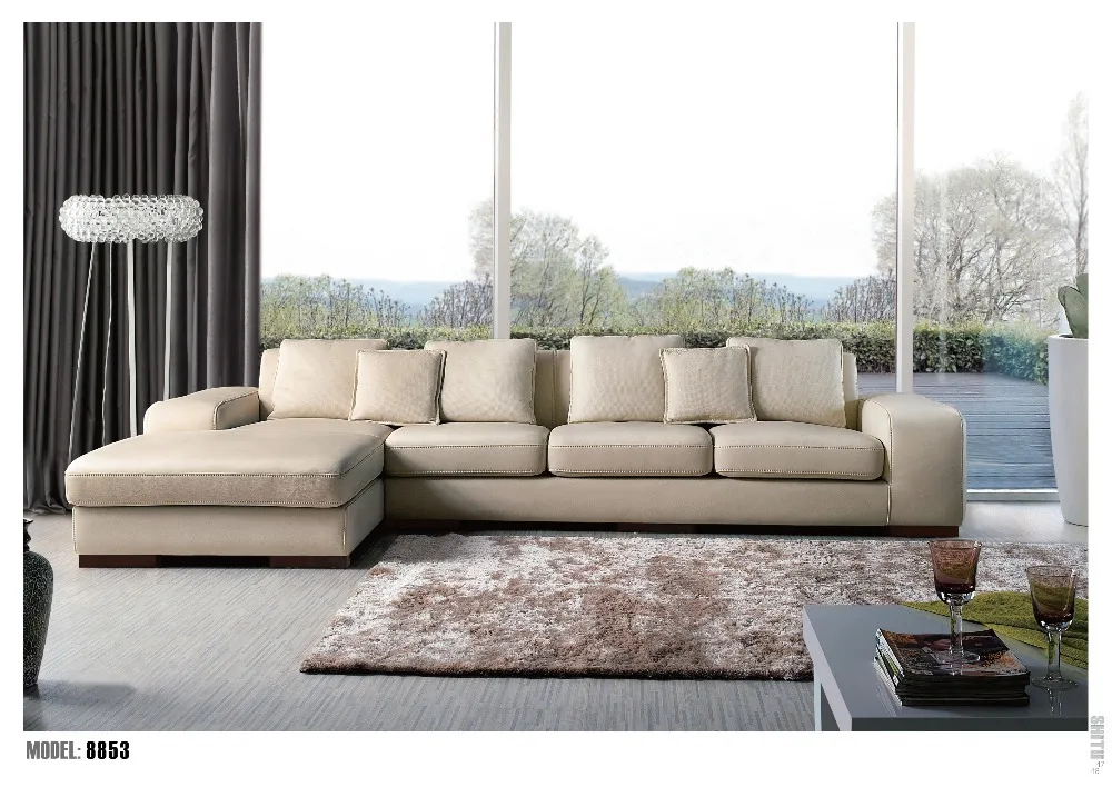 Хит продаж современный большой u-образный круглый Угловой Диван из натуральной