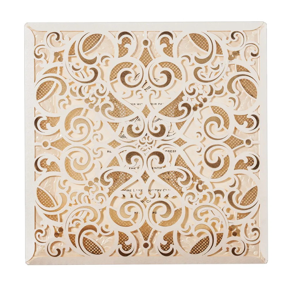 WISHMADE 1 шт. свадебные приглашения лазерная резка пригласительные образцы